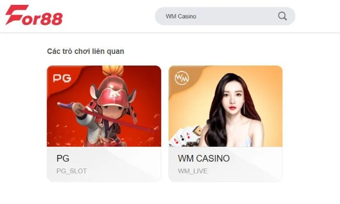 WM Casino For88 Tìm kiếm “WM Casino For88” trên thanh công cụ