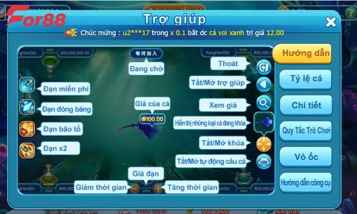 YL bắn cá For88 Chú ý các nút trên màn hình để sử dụng chính xác